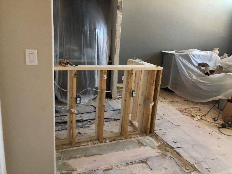 bbg construction Home full decor : Framing kitchen floors doors painting